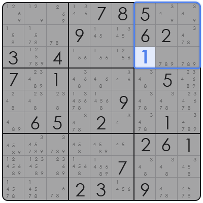 sudoku candidate identification